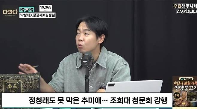 유튜브 방송 캡처