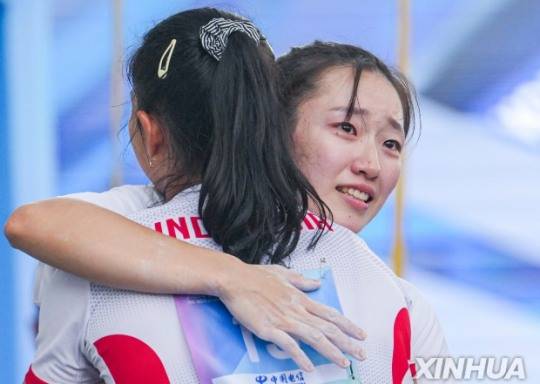 스포츠클라이밍 스피드 종목의 정지민. 사진[신화통신=연합뉴스 자료사진]