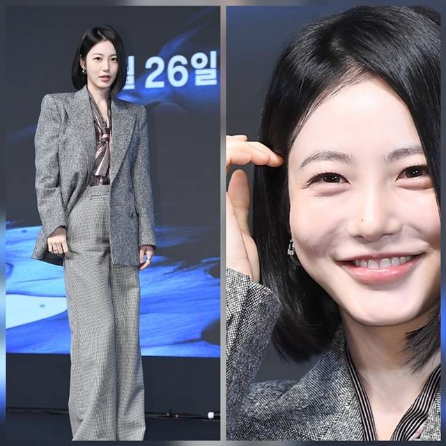 23일 서울 강남구 엘리에나 호텔에서 열린 디즈니+ 오리지널 시리즈 ‘탁류’ 제작발표회에서 신예은은 어깨에 닿는 단발 헤어스타일로 등장했다. 사진=천정환 기자