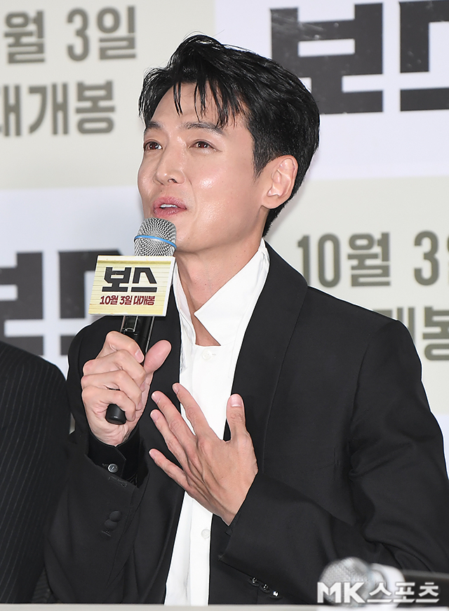 24일 오후 서울 송파구 롯데시네마 월드타워에서 영화 ‘보스’의 언론시사회 및 기자간담회가 진행됐다. 현장에는 라희찬 감독, 조우진, 정경호, 박지환, 황우슬혜 등이 참석했다. / 사진 = 천정환 기자