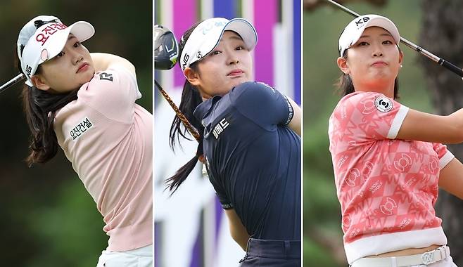 왼쪽부터 노승희 유현조 방신실    [KLPGA 제공]