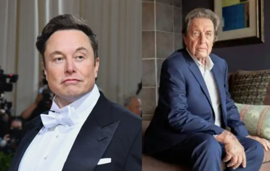 왼쪽은 일론 머스크 테슬라 CEO, 오른쪽은 그의 아버지 에롤 머스크 자료사진