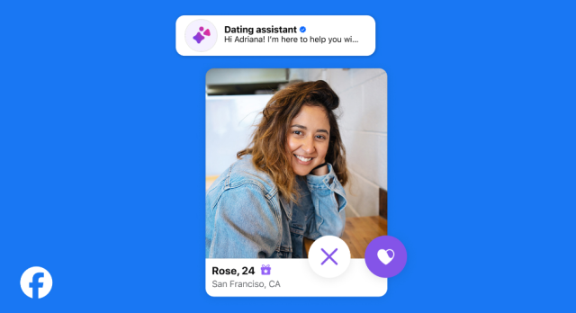 페이스북의 데이팅 서비스에 AI 기반 ‘데이팅 도우미’ 기능. 사진 제공=페이스북
