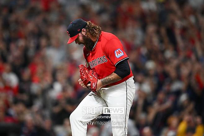 ▲ 포효하는 클리블랜드 가디언스 투수 헌터 가디스.