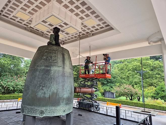 성덕대왕신종 표면 상태 조사 [국립경주박물관 제공. 재판매 및 DB 금지]