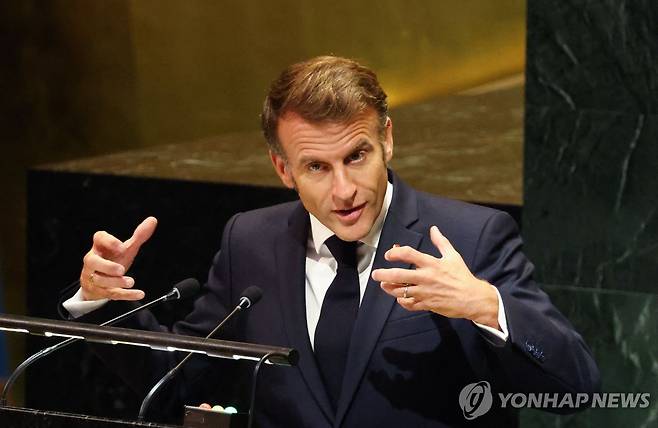 마크롱 대통령 [AFP=연합뉴스. 재판매 및 DB 금지]