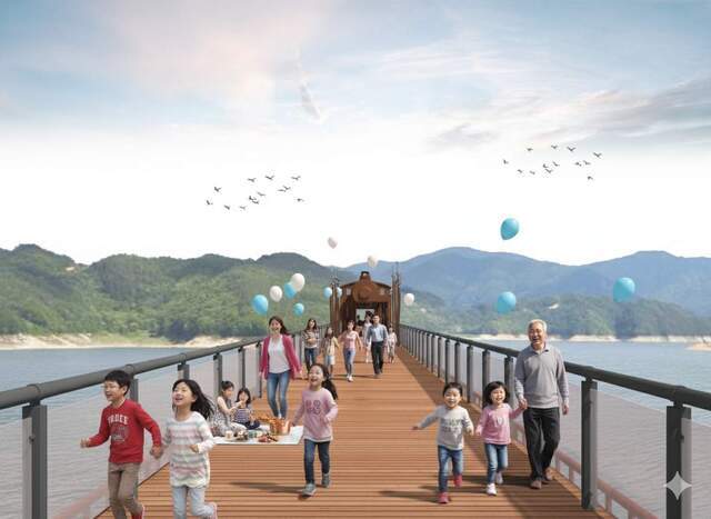 만경강 물고기철길 조감도 이미지. 완주군