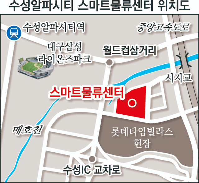 첨단 스마트물류센터 위치도. 대구시 제공