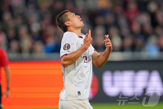 미트윌란의 조규성. ⓒ AFP=뉴스1