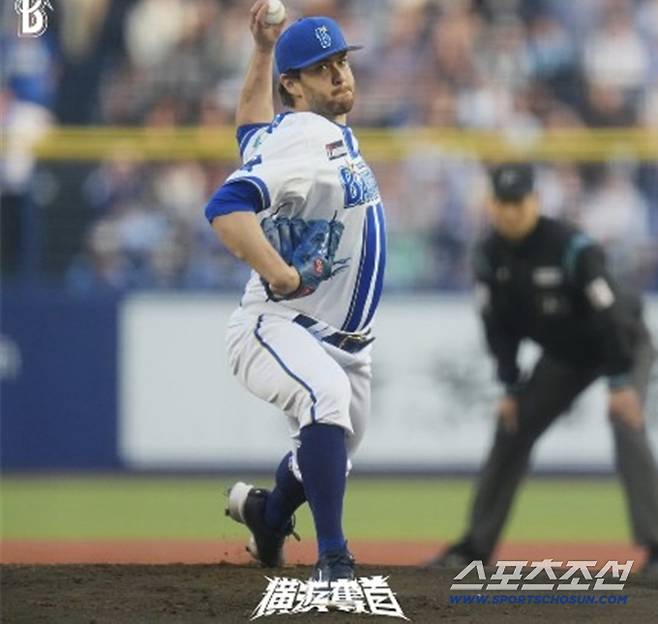 요코하마 좌완 케이의 투구 모습. 센트럴리그 평균자책점 2위를 달리고 있다. 사진캡처=요코하마 베이스타즈 SNS