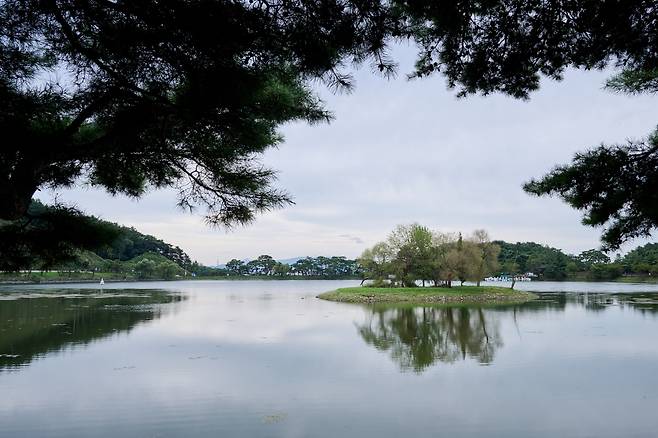 ◇제천10경 중 제1경은 의림지다. 2006년 국가명승 제20호로 지정된 경승지로 호수 주변에 순조 7년(1807)에 세워진 '영호정'과 1948년에 건립된 '경호루', 수백 년을 자란 소나무와 수양버들, 30m의 자연폭포 '용추폭포' 등이 어우러져 운치를 더하다. 사진제공=지엔씨21