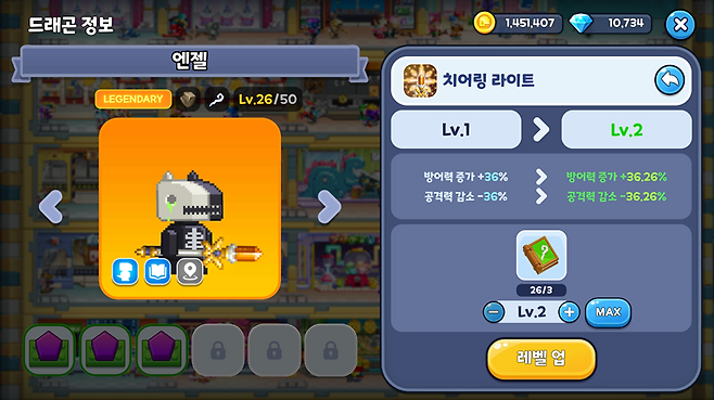 ▲ 버프를 주는 서포터는 특히 스킬 강화가 중요