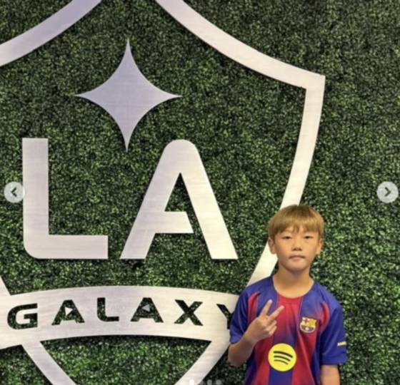 전 축구 국가대표 이동국 선수 아들 이시안군. 인스타그램 캡처.