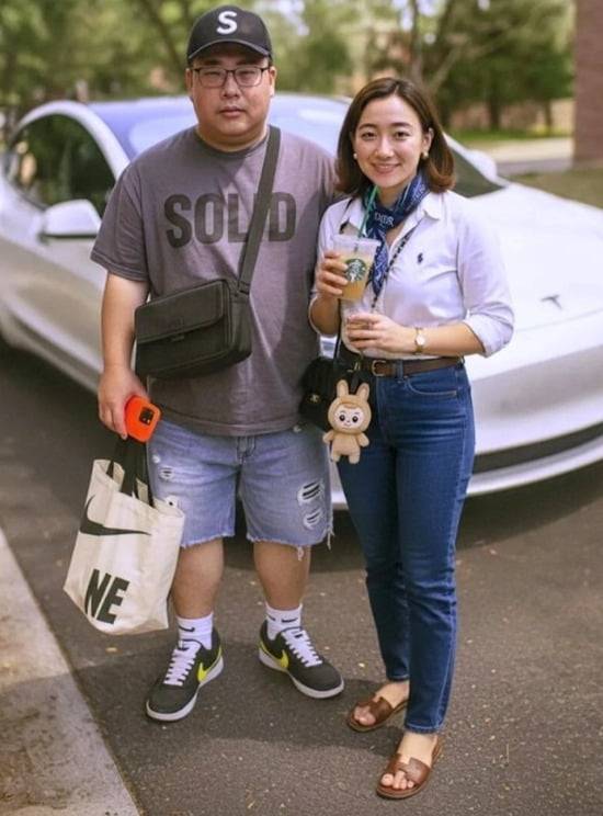 '영포티' 남녀의 전형적인 패션을 표현한 인공지능(AI) 그림