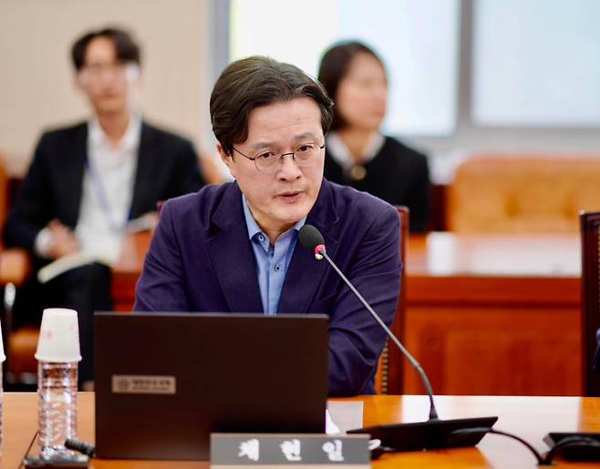 채현일 더불어민주당 원내부대표가 지난 5월7일 국회에서 열린 행정안전위원회 전체회의에서 발언하고 있다. 채현일 의원실