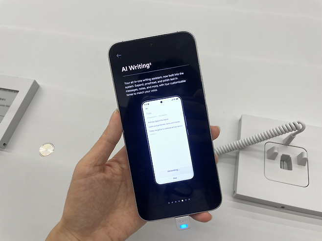 샤오미 15T 프로(Pro)에서 인공지능(AI) 기능 ‘하이퍼AI’를 사용하는 모습 [차민주 기자/chami@]