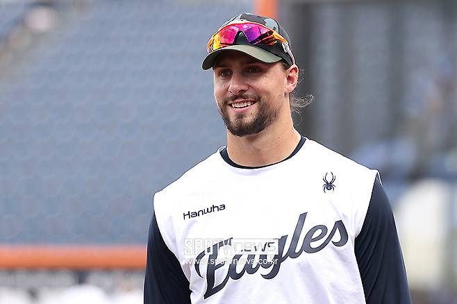 ▲ 25일 두산전에 등판해 시즌 200탈삼진에 도전하는 라이언 와이스 ⓒ곽혜미 기자