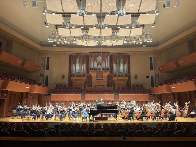 25일 오후 대구시립교향악단 일본 투어의 마지막 공연을 앞두고 진행된 현장 리허설 사진. 최현정 기자
