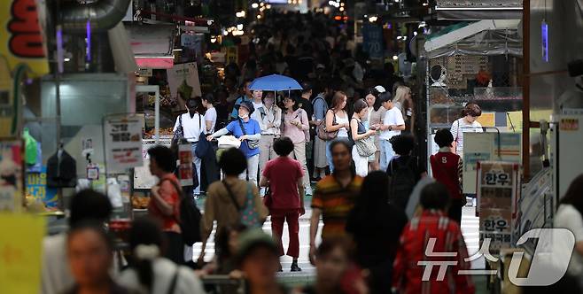 서울 마포구 망원시장 모습. (사진은 기사 내용과 무관함) / 2025.6.19/뉴스1 ⓒ News1 오대일 기자