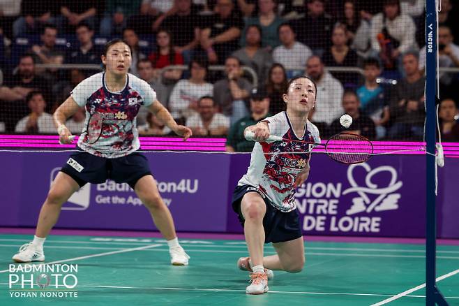 김혜정(오른쪽)-공희용 조. 사진제공=대한배드민턴협회