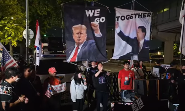 25일 서울 영등포구 대림동에서 윤석열 전 대통령 강성 지지자들이 모인 극우 단체 '민초결사대'가 집회를 열고 있다. 유튜브 '민초결사대' 채널 영상 캡처