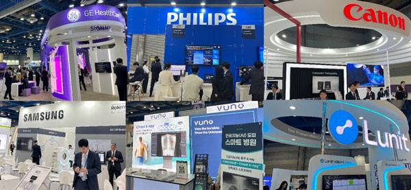 대한영상의학회가 창립 80주년을 맞아 오는 27일까지 서울 코엑스에서 제81회 학술대회(KCR 2025)를 진행한다.​ 전시회에는 GE헬스케어와 필립스, 캐논, 삼성메디슨, 루닛, 뷰노 등을 비롯해 70여개 기업이 참가해 차세대 광자계수 CT, 친환경 MRI, 임상 적용형 AI 솔루션 등을 선보인다. ​ / 사진 = 전종보 기자