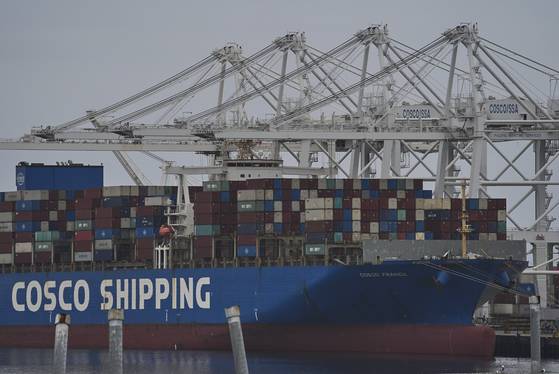 중국 COSCO 컨테이너선. 연합뉴스