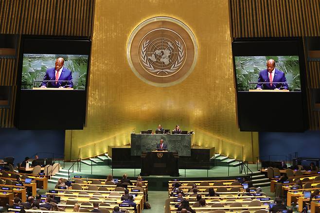 25일(현지시간) 미국 뉴욕에서 제80차 유엔총회가 열리고 있다. AP연합뉴스