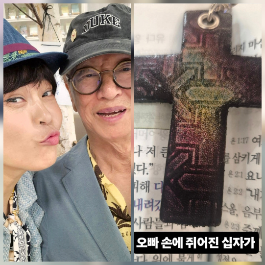 조혜련이 선배 故 전유성의 임종을 지키며 마지막 순간을 전했다.사진=조혜련 SNS