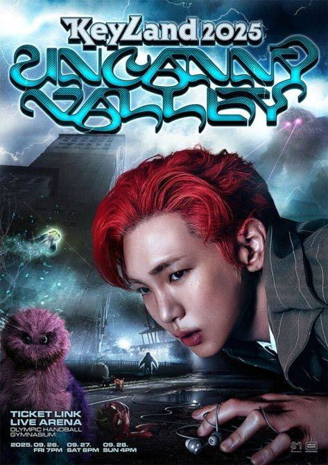 [서울=뉴시스] 그룹 '샤이니' 키의 새 월드투어 '2025 키랜드 : 언캐니 밸리'(2025 KEYLAND : Uncanny Valley) 포스터. (사진=SM엔터테인먼트 제공) 2025.09.26. photo@newsis.com *재판매 및 DB 금지