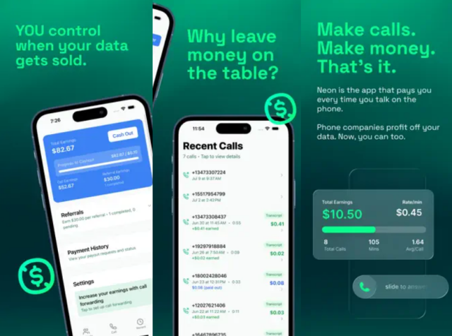 앱 ‘네온(Neon)’. 사진 제공=네온