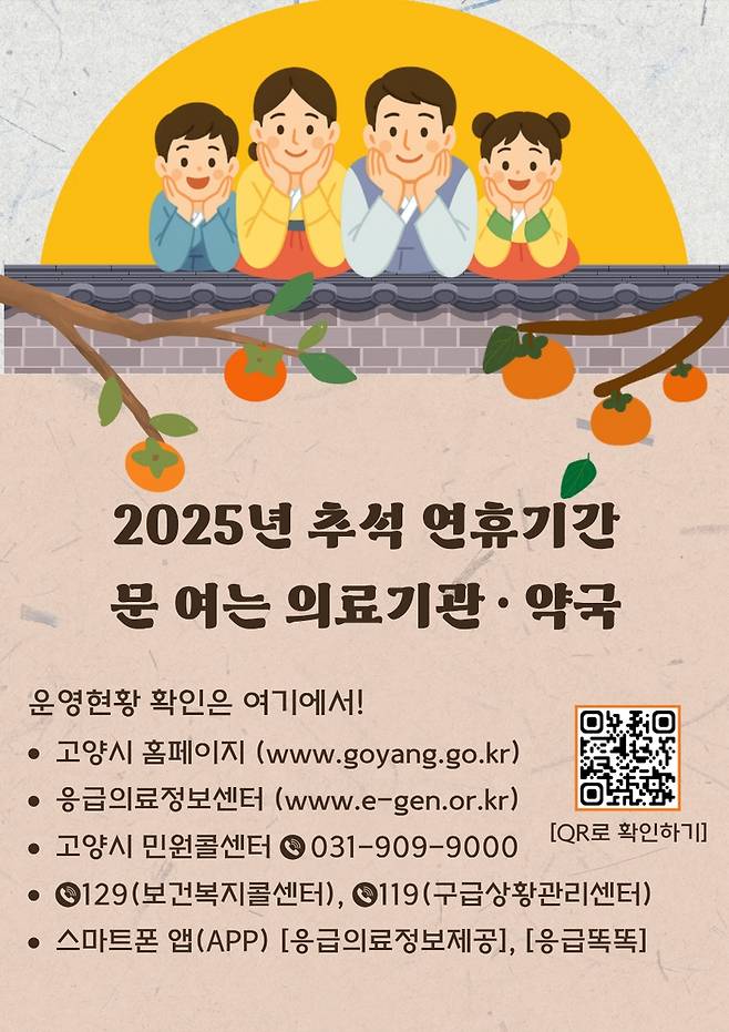 고양시 추석 연휴 응급진료체계 운영 [고양시 제공. 재판매 및 DB 금지]