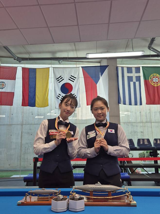 김하은이 여자 캐롬3쿠션 세계선수권 준우승을 차지했다.(대한당구연맹 제공)