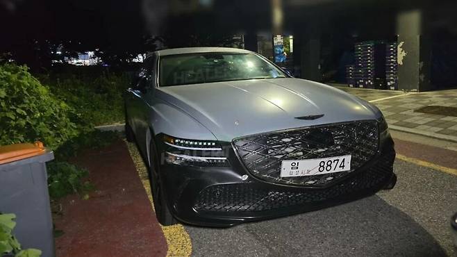 제네시스 G80 하이브리드 테스트카 (출처=힐러TV)