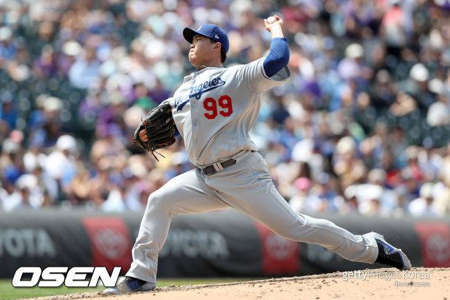 [사진] LA 다저스 시절 류현진. ⓒGettyimages(무단전재 및 재배포 금지)