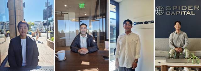 (왼쪽부터)이종혁 크릿벤처스 팔로알토 지사장, 윤태중 알토스벤처스 파트너, 유진솔 우리벤처파트너스 US 팀장, 지민수 스파이더캐피털 파트너