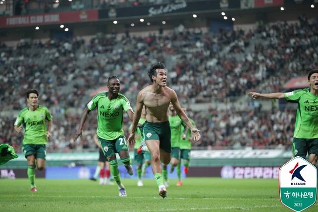 전북현대의 골 세리머니. /사진=한국프로축구연맹 제공