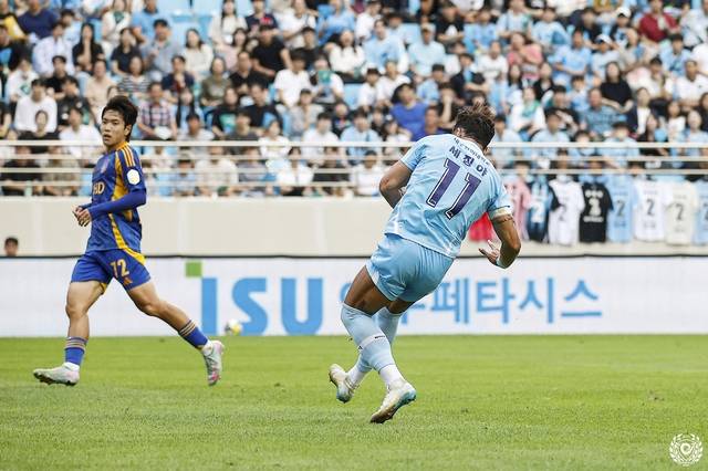 대구FC 세징야의 선제골 성공 순간. 대구FC 제공