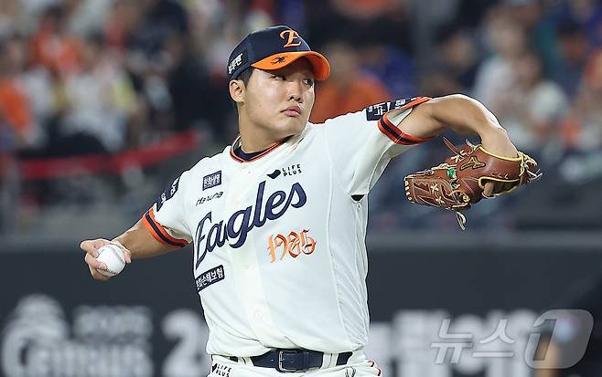 한화 이글스 투수 정우주. 2025.9.26/뉴스1 ⓒ News1 김진환 기자