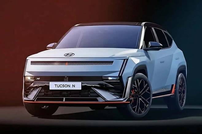 현대차 '투싼 N' 예상도 (출처 : 갓차)