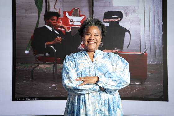 장 미셀 바스키아의 여동생 제닌 에리보가 22일 오전 서울 동대문 DDP에서 중앙일보와 인터뷰를 했다. 제닌은 바스키아의 특별전 ‘장 미셀 바스키아 과거와 미래를 잇는 상징적 기호들’ 전시에 맞춰 한국을 방문했다. 전민규 기자