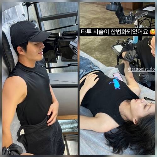 배우 한예슬이 남편 류성재와 함께 특별한 순간을 기념했다. 사진=한예슬 SNS