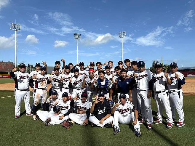 제31회 아시아야구선수권대회에 출전한 한국 야구대표팀. (사진=대한야구소프트볼협회). 2025.09.24.  *재판매 및 DB 금지