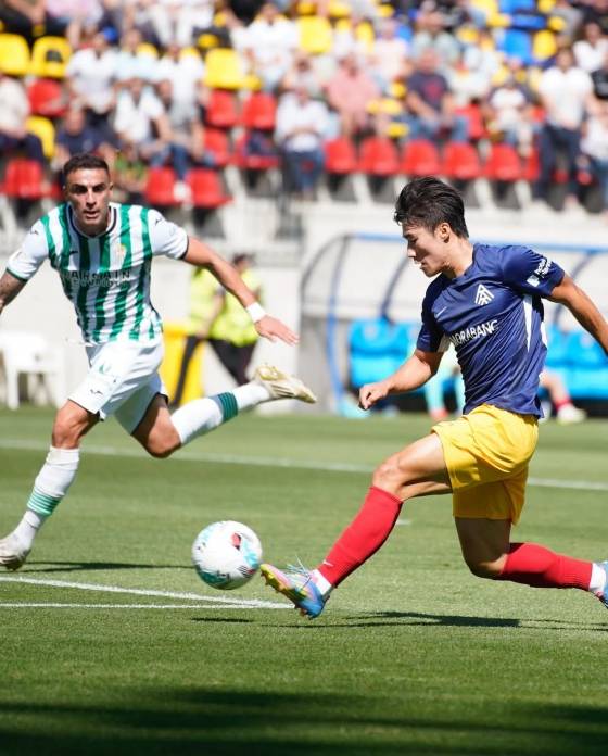 김민수가 14일 스페인 2부 라리가2 코르도바와의 리그 5라운드 홈경기에서 역전 결승골을 터뜨리는 순간. /사진=FC안도라 공식 사회관계망서비스(SNS)