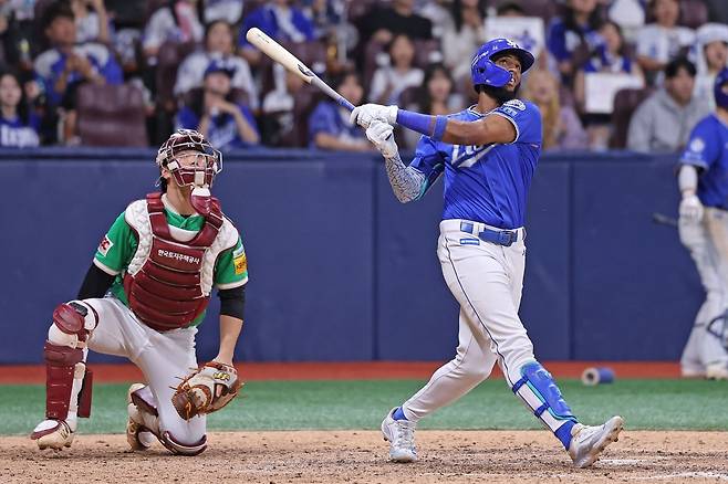 타점 2개를 추가해 시즌 153타점으로 기록 행진을 이어간 삼성 디아즈 [삼성 라이온즈 제공. 재판매 및 DB 금지]