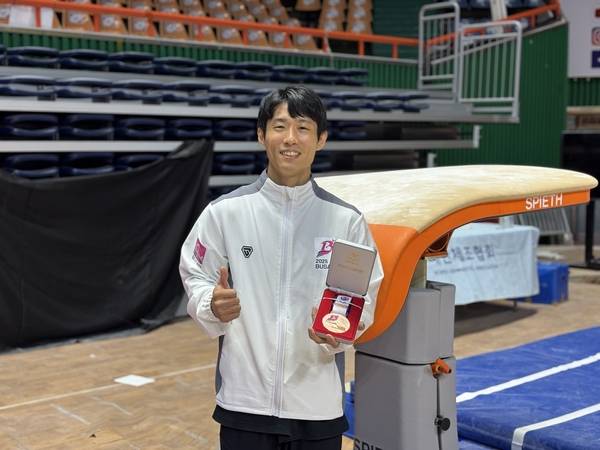 제106회 전국체육대회 사전경기 기계체조 경기에서 양학선이 은퇴식을 하고 있다. 2025.9.27 /대한체조협회 제공