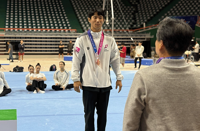 체조 양학선이 27일 제106회 전국체육대회 사전경기 중 은퇴식을 가졌다. 사진=대한체조협회