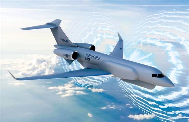 방위사업청이 한국형 전자전기를 개발해 도입하기로 결정하고 사업자 선정 절차를 진행중이다. 최근 평가에서 우위를 차지해 사업 수주가 유력한 LIG넥스원과 대한항공 컨소시엄의 전자전기 이미지.   LIG넥스원 제공