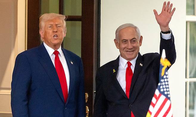 도널드 트럼프 미국 대통령(왼쪽), 베냐민 네타냐후 이스라엘 총리. AP연합뉴스