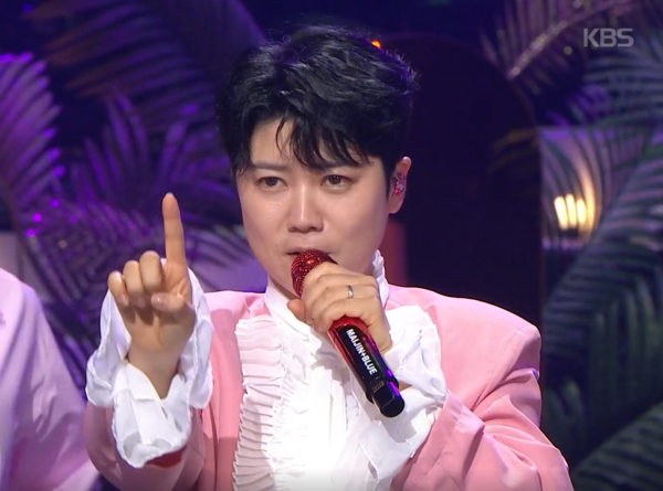 ▲ 28일 방송된 ‘열린음악회’에 출연한 마이진. 방송화면 캡처&nbsp;